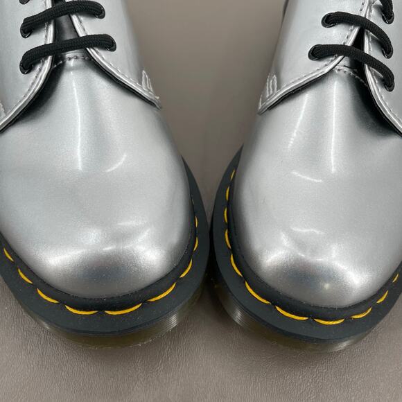 Dr. Martens Silver Chrome 1461 Vegan Dress Shoes Wedding Prom Cosplay US Size 5 - Picture 5 of 11
